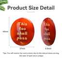 Red Agate Thumb Worry Stone for Anxiety, Healing Crystals Worry Stones with Engraved, Hand Carved Gemstone Meditation Reiki Balancing Gift for Women(This Too Shall Pass)
