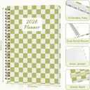 3 x 2026 Planner, Weekly and Monthly Calendar Academic Planning Book, Jan 2026 - Dec 2026, Agenda Calendar Planner for Office Supplies and Desk Accessories - A5 (6.3" x 8.5") (A-Green Grid)