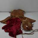 Colorful House warrior costume girls viking costume kids knight medieval armor cosplay outfits (X-Large, Brown)