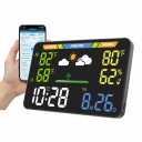 EnvyBox WiFi Weather Station 8.5" LED Display | No App Required, Syncs Weather & Calendar for Home/Office, Dual Power, Privacy Focused, Black