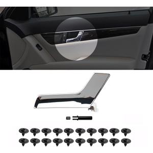 Inside Passenger Door Handle Interior Front Right Pull Handle Repair Kit Replacement for Mercedes Benz W204 C250 C300 2047201171 2047201763 Chrome