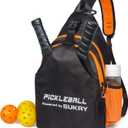 SUKRY Pickleball Bag Lightweight Sling Backpack for Men and Women with Multi-Pocket Crossbody Gym & Travel Backpack Pickle Ball Accessories (Orange)