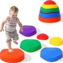 6Pcs Stepping Stones for Kids Non-Slip PP Toddler Stepping Stones Balance Stepping Stones Kids Set for Indoor & Outdoor Play - Stepping Stones for Toddlers 1-3