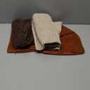 MIULEE Boho Farmhouse Throw Pillow Covers 18x18 Inch Set of 4 Rustic Mordern Neutral Cushion Covers Soft Corduroy Nordic Home Decor for Couch Bed Sofa Living Room Chocolate Brown/Rust