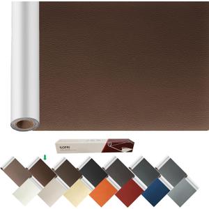 ILOFRI Leather Furniture Repair Tape 60x17 inch, Self Adhesive Leather and Vinyl Patch for Repairing Couch, Car Seats, Boat Seats, Upholstery, Chair. Bonded Leather Repair Sheet - Dark Brown #1