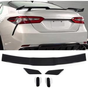 Rear Spoiler Wing Compatible With Honda Civic Accord For Toyota Corolla Camry For Hyundai Elantra 2018 2019 2020 2021 2022 2023 2024 2025 4-Door Sedan High-Kick TRD style Wing Carbon Fiber Look