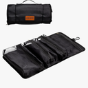 BONNY DODO Toiletry Travel Bag Can Hanging Large Roll-Up Makeup Organizer Bag with 3 Detachable Transparent Mesh Folding Cosmetic Travel Bags for Women & Men Black Toiletries Organizer Bag
