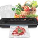 MegaWise Vacuum Sealer Machine | 80kPa Suction Power| Bags and Cutter Included | Compact One-Touch Automatic Food Sealer with External Vacuum System | Dry Moist Fresh Modes for All Saving Needs