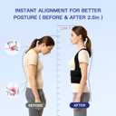 Posture Corrector for Women & Men, Back Brace Straightener with Adjustable Support, Relief for Neck/Shoulder/Back Pain, Scoliosis & Hunchback Correction, Breathable Mesh Design (Large) (Black)