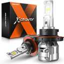 SEALIGHT H13 9008 Bulbs, 6500K Diamond White Super Bright Bulbs X5 Light, Plug and Play, Fog Bulb for ATVS - Pack of 2,Headlight Housings