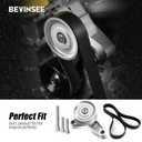 Bevinsee K24 Swap EP3 Idler Pulley Kit Adjustable Compatible with Honda Integra Acura Civic Compatible with K Series K24 Engines Silver