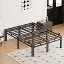 Bed Frame King Size 14 Inch,Metal Platform Double Layer Heavy Duty Base | Easy Assembly,Noise Free,4000lbs Capacity,6 Mattress Slide Stoppers,Round Corner Legs,Headboard Holes,No Box Spring Needed