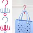 OUTXE 2-Pack Organizer Hooks for Bogg Bag Accessories, Multifunctional Stackable Storage ABS Hanger Hooks for X Large Medium Baby Bog Bag, Universal Rubber Tote Beach Bag Accessories