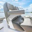 Aluminum Boat Pivot Flip-Up Armrest Set Provides 80º Rotation of Armrest Boat Flip-Up Seat Hinge, Sold in Pairs, Left & Right