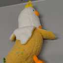 PEACH CAT Banana Duck Plush Pillow with Birthday Party Crown Banana Duck Stuffed Animal for Birthday Gift for Kids Yellow 12"