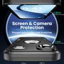 for iPhone Air Magnetic Case with Blet Clip Hoslter,Compatible with Magsafe,2X Screen Protector,Heavy Duty Protection,Rugged & Durable Phone Cover for iPhone Air Case,Black