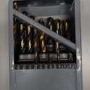 29Pcs Cobalt Drill Bit Set 1/16"-1/2", HSS with Black and Gold Finish, Twist Jobber Drill Bit Kit with Index Case for Cast Iron, Hard Metal, Stainless Steel, Plastic and Wood