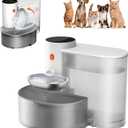Smart Pet Water Fountain - Stainless Steel Bowl, 2025 Upgraded Automatic Water Dispenser for Cats & Small Dogs, Self-Refill Tipping Wastewater Separation, 3.5L/118.4oz