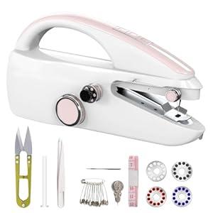 Handheld Sewing Machine, Portable, Mini Sewing Machine, Easy to Use, Fast Sewing Speed, Suitable for Sewing Clothes, Fabric, DIY Home Machine for Beginners.(pink)