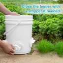 Chicken Feeder No Waste Automatic Poultry Feeder Ports Chicken Feeders and Waterer Set DIY Chicken Feeders Kit