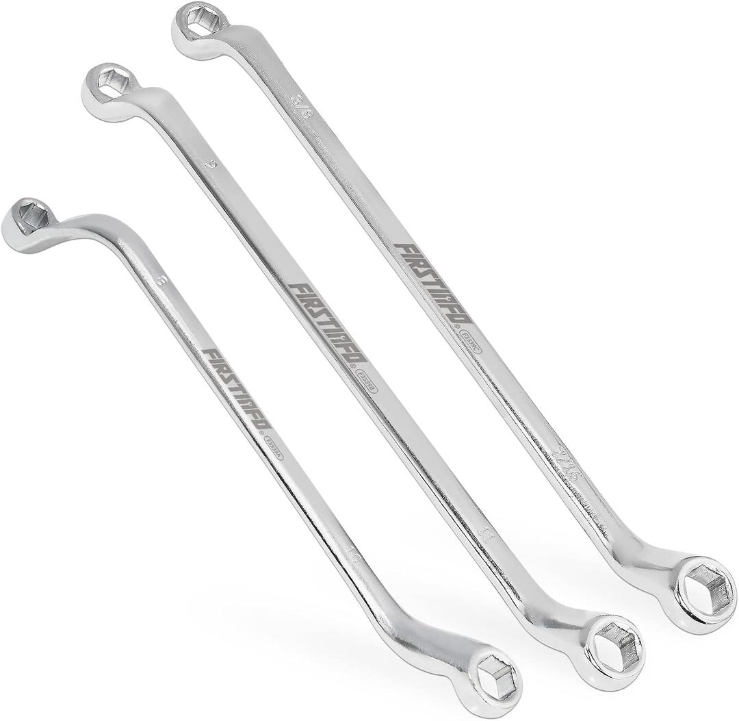 FIRSTINFO F3539 Offset Automotive Brake Bleeder Wrench 6 Sizes In 1 Set Tool 8 mm, 9 mm, 10 mm,11 mm, 3/8-inch, 7/16-inch