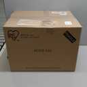 IRIS USA Cat Litter Box, Large Top Entry with Litter Catching Lid and Scoop, Dog Proof, Cat Box Enclosure, Dark Gray/White