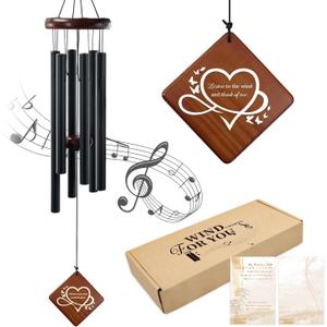 Windchimes in Memory of a Loved One, 36'' Memorial Wind Chime for Outside, Sympathy Wind Chime for Loss of Mother, Father or Loved One, Bereavement Condolence Remembrance Gift for Loss of Loved One (Listen to)