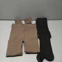 2 Pairs Fleece Lined Tights Women-Thermal Pantyhose leggings Women,Fake Translucent Skin Colored Tights for Winter (Large, Black+brown)