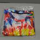 Men's Rainbow Tie Dye Shirt Hipster Hip Hop Short Sleeve Hippies Senior Turkey Tees Animals T Shirts for Men, Medium