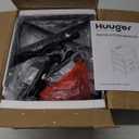 Huuger Nightstands Set of 2, Night Stand with Charger Station, 2 Drawer Side Table with Open Shelf, USB-C Port, End Table for Small Spaces, X Shaped Side Rail, Grey