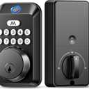 Fingerprint Door Lock - Keyless Entry Door Lock, Electronic Keypad Deadbolt, Smart Locks for Front Door - Auto Locking, Biometric,One-time Codes,Easy to Install (Matte Black)