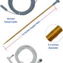 Copper Grounding Rod Kit with 40ft female cord and 15ft extended cord, connect yoga grouding mat, grounding sheet, blankets and Anti-static workbench to the earth, Portable Earth Connection kit