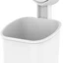 LEVERLOC Powerful Suction Cup Toothbrush Holder, Drill-Free Wall Shower Holder for Toothbrush, Toothpaste, Razor, Removable Suction Cup in Shower, Self-draining Kitchen Tableware Organizer, White