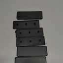 uxcell Standard Plastic Rectangle Aluminum Extrusion End Cap Black 40x120mm 6pcs