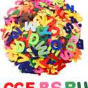 Outus Felt Letters Stickers Self-Adhesive Alphabet Letters for Kids DIY Craft 500 Pieces, 1 Inch Assorted Colors