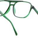 FEISEDY Blue Light Reading Glasses for Woman Men, Fashion Square Pilot Computer Glasses, Anti Eyestrain Glare Readers B0318