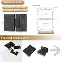 Alise Glass Shower Door Hinges, 180 Degree Shower Door Hinges for Glass Doors,Heavy Duty Stainless Steel Cabinet Hinges,Frameless Shower Doors Hardware Replacement Part,Black