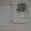 BiuLeon 4 Pack Extra Large Pencil Box, Plastic Pencil Case Organizer, Clear Crayon Box Marker Organizer, Stackable Craft Organizers and Storage for Pen, Craft, Art Supply(Grey) 