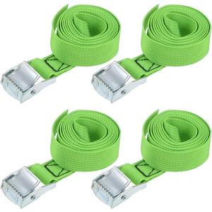 uxcell Tie Down Strap Cam Buckle Lashing Strap 1" x 5Ft 550lb 250Kg Load Polypropylene for Moving Securing Cargo, Green, Pack of 4