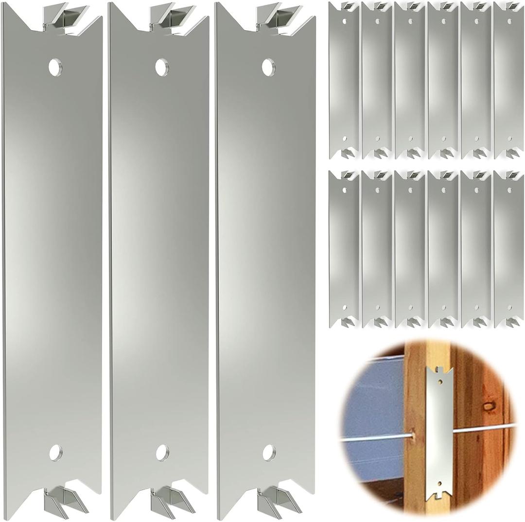 80 Pack Nail Protection Shield for Wood Studs, Cable Wire Protector, 6 x 1.5 Inch Anti-Nail Plates, Electrical