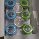 Matyz Glass Breastmilk Storage Bottles, 6 Pack, 6 oz, Sturdy Glass Bottle for Milk Freezing and Baby Feeding - Pumping Bottle for Philips Medela Spectra Breast Pumps - No BPA (3 Green & 3 Blue Lids)