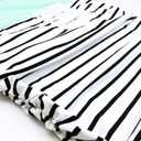 DEBELLY Maternity Shirt Long & Short Sleeve Tunic Color Block Crew Neck Striped Pregnancy Casual Tops with Crochet Pocket (S)