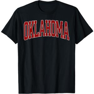 Oklahoma City Vintage T-Shirt - Women's Black Small Classic Fit Crew Neck Short Sleeve