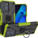 Case for Infinix Note 12 Turbo Case Cover,360Rotatable Kickstand Dual Layer Shockproof Case for Infinix Note 12 G96 / Note 12 Turbo X670 Case Green