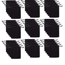 JIAKAI 50pcs Velvet Double Drawstring Cloth Bag.Jewelry Drawstring Pouches for Small Jewelry Bracelet/Headphones Bag/Beads/Spice/Gift Bags(Black)