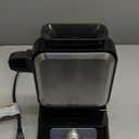 Ninja BW1001 Never Stick PRO Belgian Waffle Maker, Vertical Design, 5 Shade Settings, with Precision-Pour Cup & Chef-curated Recipe Guide, Black & Silver