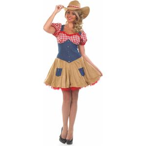 fun shack Cowgirl Costume For Women Halloween, Cow Girl Costumes Women, Cowgirl Costume Adult, Cowgirl Women Costume (Small, Brown)