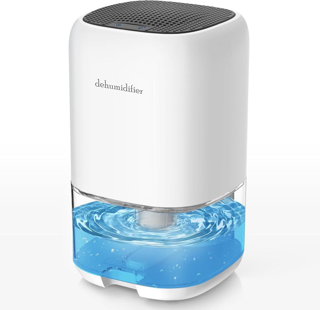 Dehumidifier, 35 OZ Small Dehumidifiers for Room for Home, Quiet with Auto Shut Off, Portable Dehumidifier for Bedroom (280 sq. ft), Bathroom,RV,Closet Colorful Moisture Absorbers Dehumidifiers, White