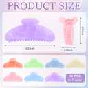 14 Pack Acrylic Hair Claw Clips Large Non-Slip Claw Clip for Thick Thin Cute Hair Clips Bulk for Women Girls Ladies Home Out Headpiece