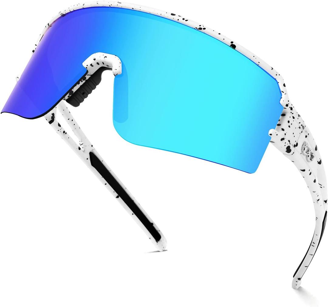 FMY Polarized Cycling Glasses Sports Sunglasses,UV400 Protection Eyewear Baseball Running Fishing for Men Women Youth